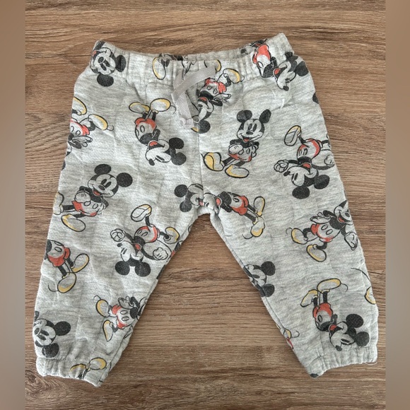 Disney Other - Disney Baby Gray and Black Mickey Mouse Pants